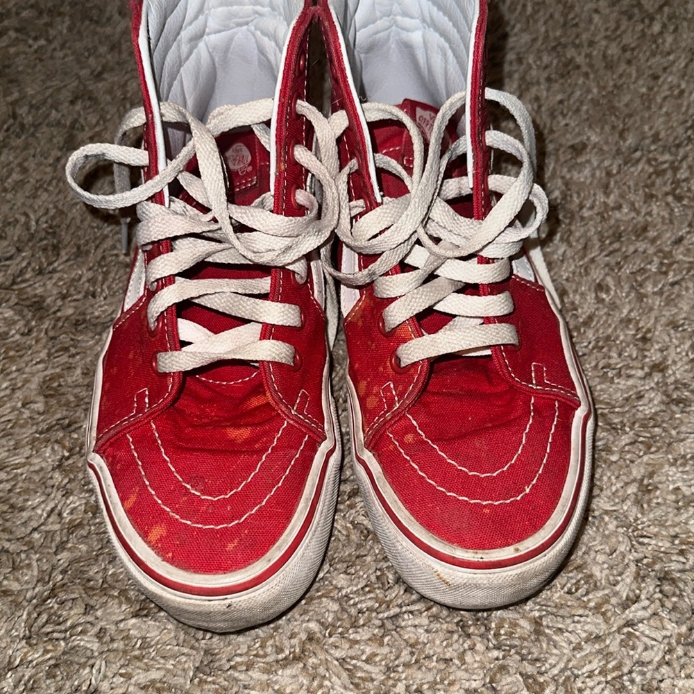 Red high top vans